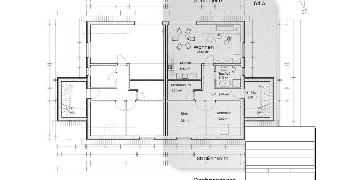 Dachgeschoßwohnung Bissendorf - 3 Zimmer, 77 m&sup2;, 950&euro; | Angebot:24755661