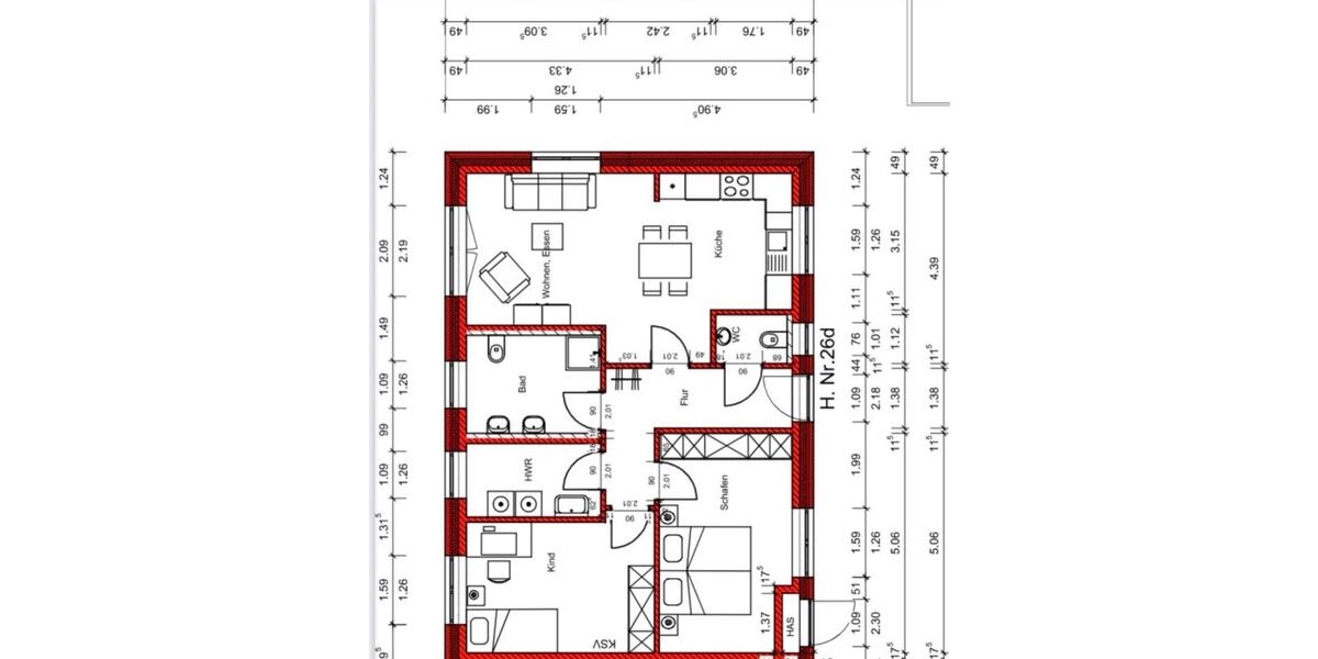 Doppelhaushälfte Barßel - 3 Zimmer, 80 m&sup2;, 895&euro; | Angebot:26030712