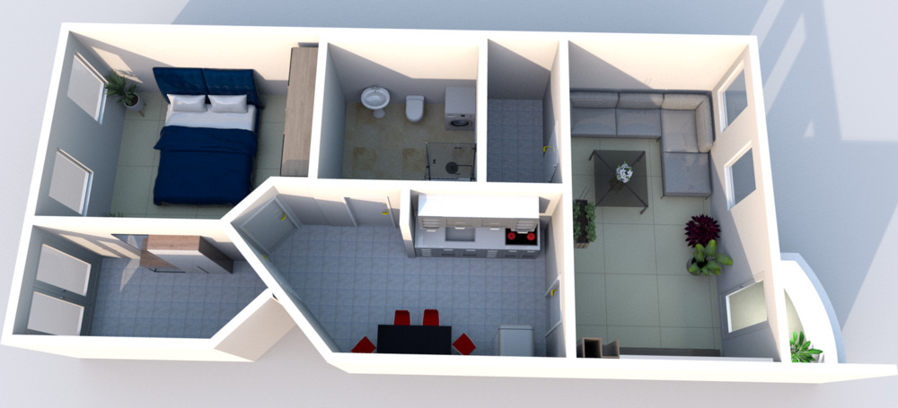 Etagenwohnung Döbeln Sörmitz - 2 Zimmer, 52 m&sup2;, 360&euro; | Angebot:25743305