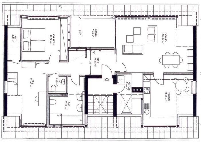 Dachgeschoßwohnung Bielefeld Heepen - 3 Zimmer, 105 m&sup2;, 828&euro; | Angebot:26056507