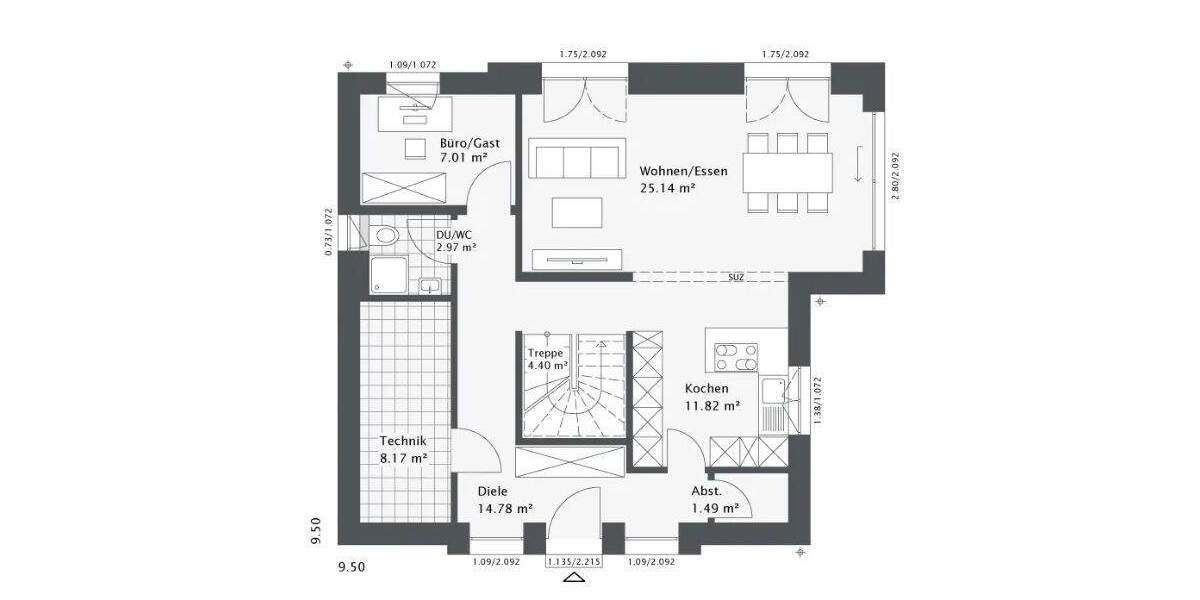 Einfamilienhaus Moers Hülsdonk - 5 Zimmer, 144 m&sup2;, 2.464&euro; | Angebot:25094989