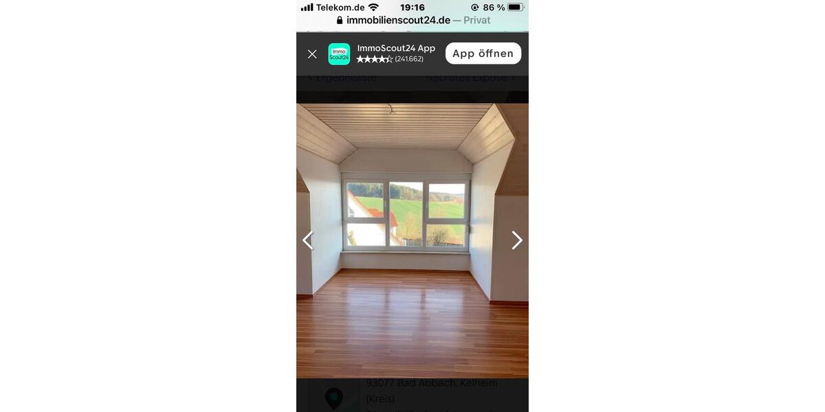 Dachgeschoßwohnung Bad Abbach - 3 Zimmer, 89 m&sup2;, 1.200&euro; | Angebot:25981940