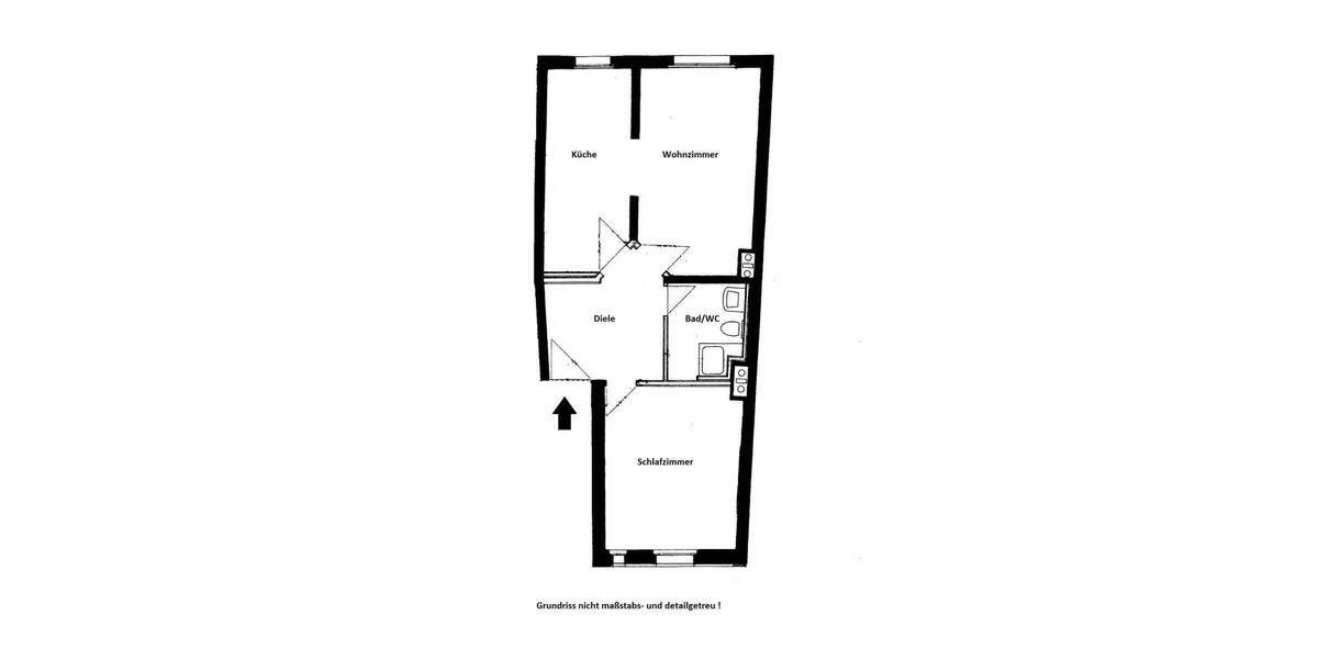 Etagenwohnung Rudolstadt Zentrum - 2 Zimmer, 56 m&sup2;, 410&euro; | Angebot:26833095