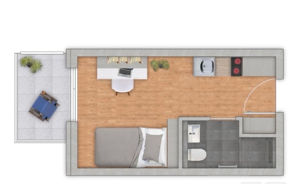 Wohnen auf Zeit Reutlingen Orschel-Hagen - 1 Zimmer, 22 m&sup2;, 670&euro; | Angebot:26434307