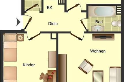 Wohnung Solingen Mitte - 3 Zimmer, 70 m&sup2;, 679&euro; | Angebot:24489848