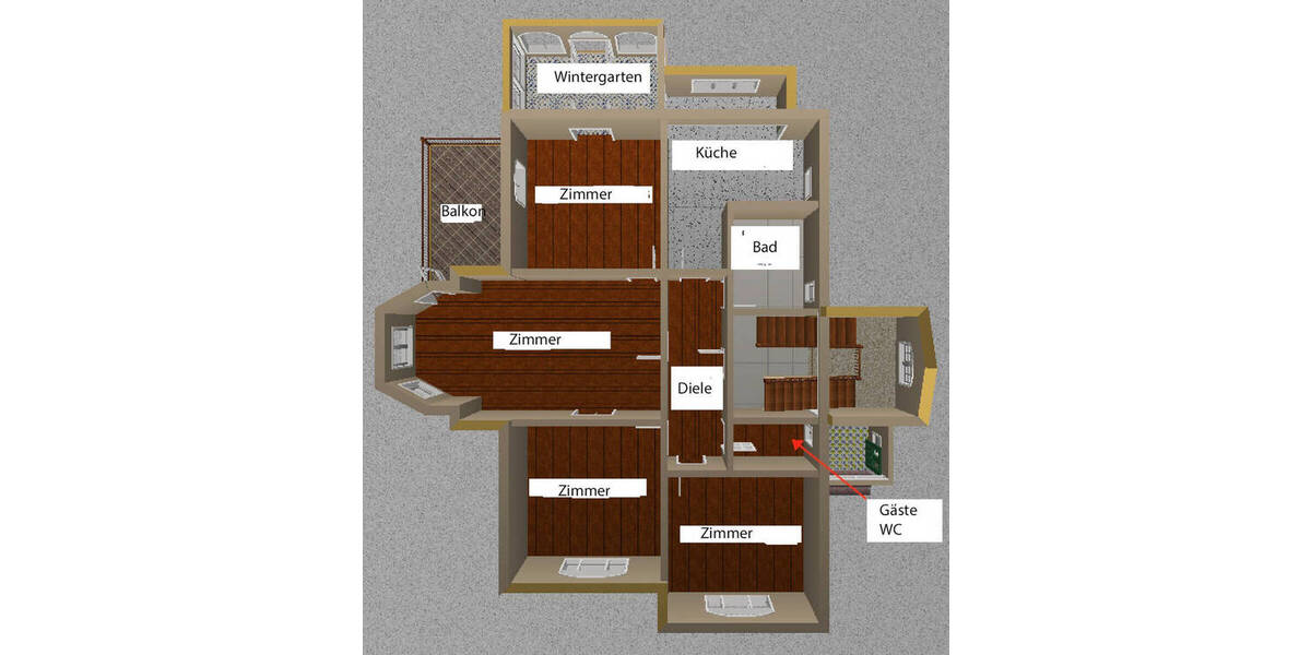 Etagenwohnung Reinbek - 4 Zimmer, 140 m&sup2;, 1.800&euro; | Angebot:26436539