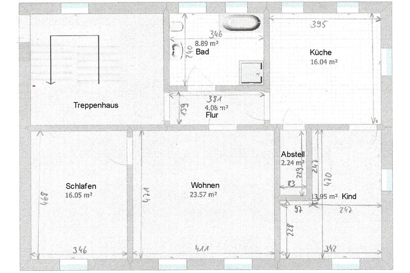 Drei-Zimmer-Wohnung in ruhiger Lage mit guter Fernsicht 3 zimmer