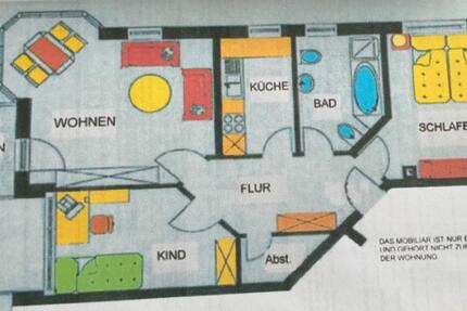 Helle, gut geschnittene 3-Zimmer-Wohnung mit Balkon im 1. OG zimmer