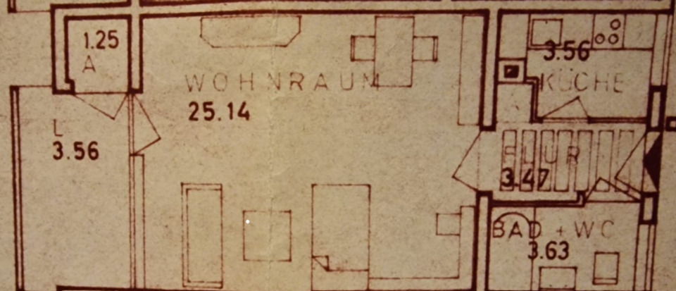 Gepflegtes Apartment, 40qm, mit schönem Ausblick und Top-Lage 1 zimmer