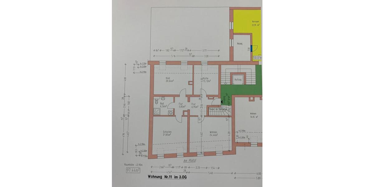 Dachgeschoßwohnung Straubing - 3 Zimmer, 97 m&sup2;, 780&euro; | Angebot:24587489