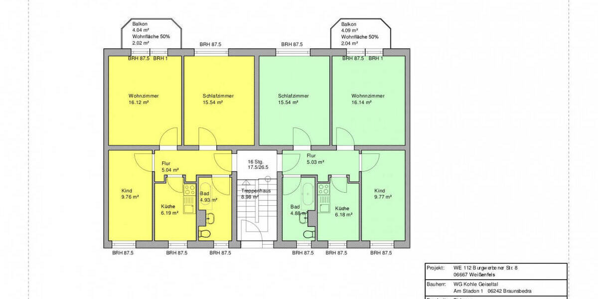 Etagenwohnung Weißenfels Burgwerben - 3 Zimmer, 59 m&sup2;, 357&euro; | Angebot:26192480