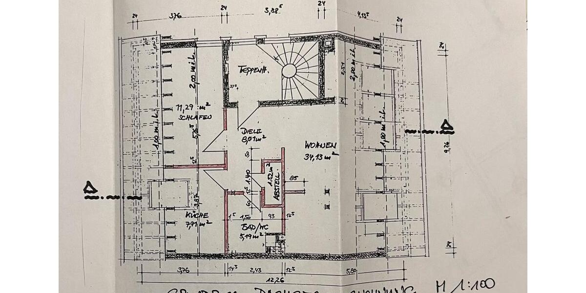 Dachgeschoßwohnung Dinslaken Lohberg - 2.5 Zimmer, 65 m&sup2;, 650&euro; | Angebot:25831746