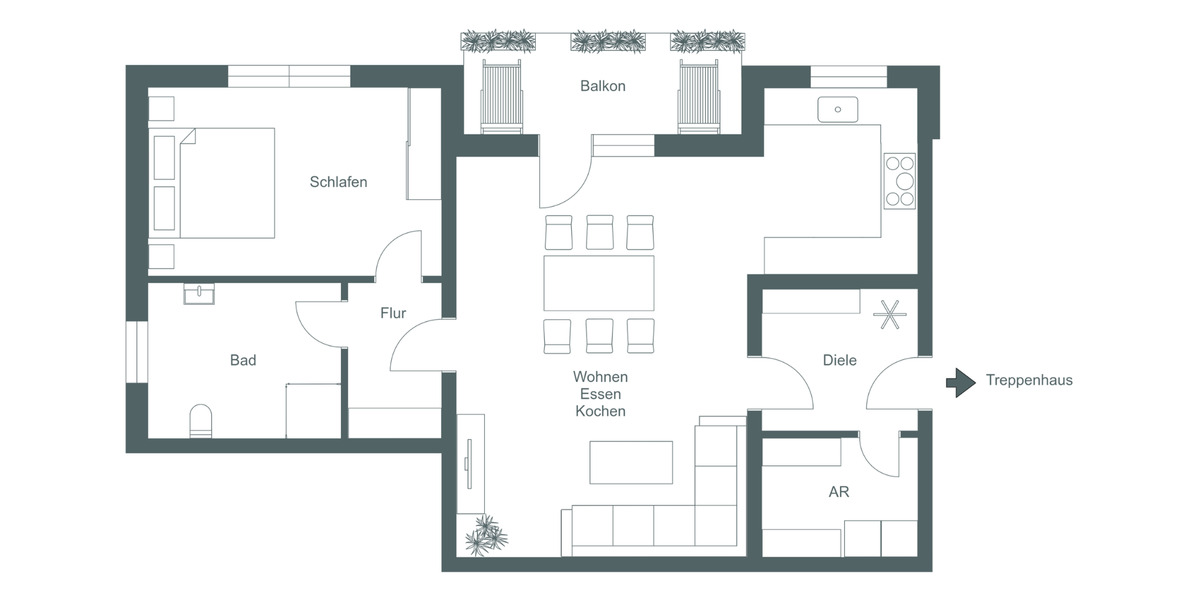 Etagenwohnung Kastellaun - 2 Zimmer, 78 m&sup2;, 900&euro; | Angebot:24383413