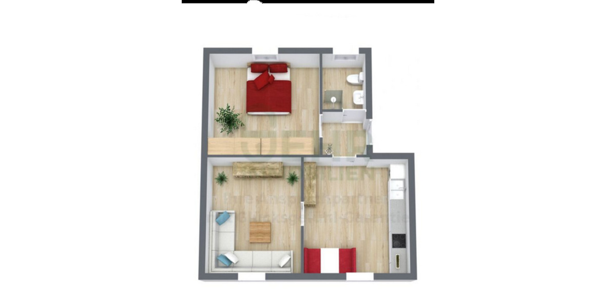 Etagenwohnung Gersdorf - 2 Zimmer, 51 m&sup2;, 306&euro; | Angebot:25054399