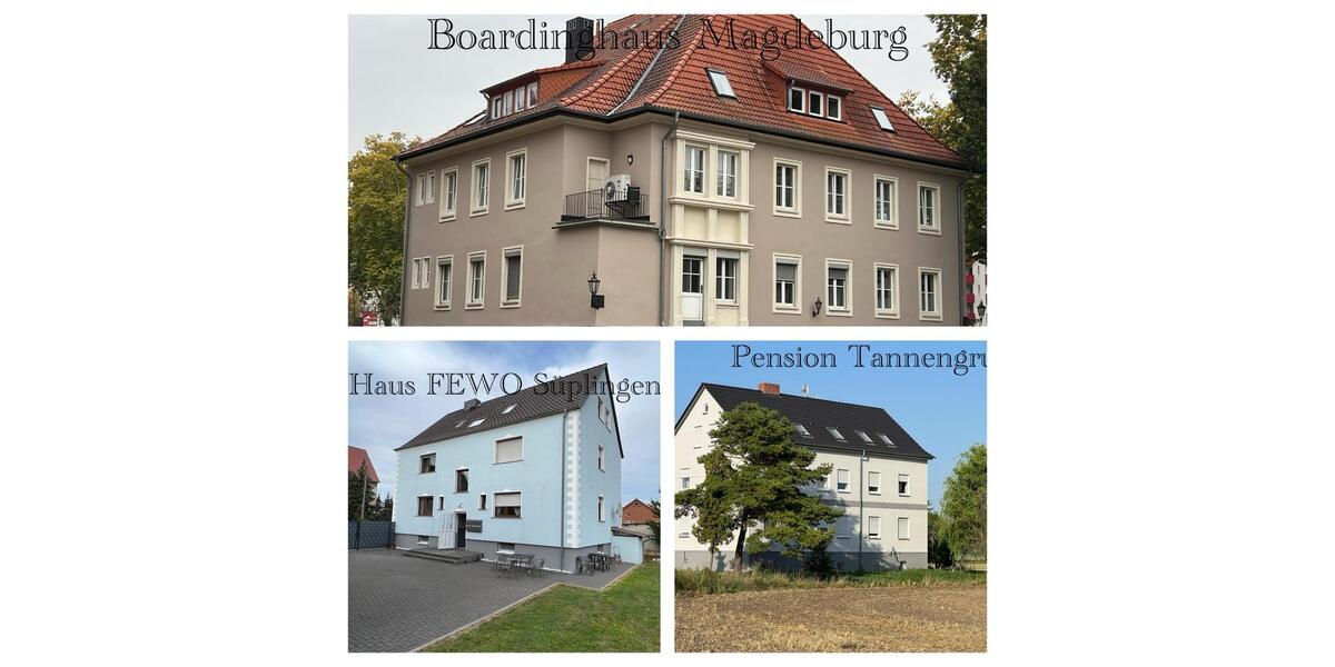 3 x GästehausPensionBoardinghaus in Magdeburg zu verpachten 48 zimmer