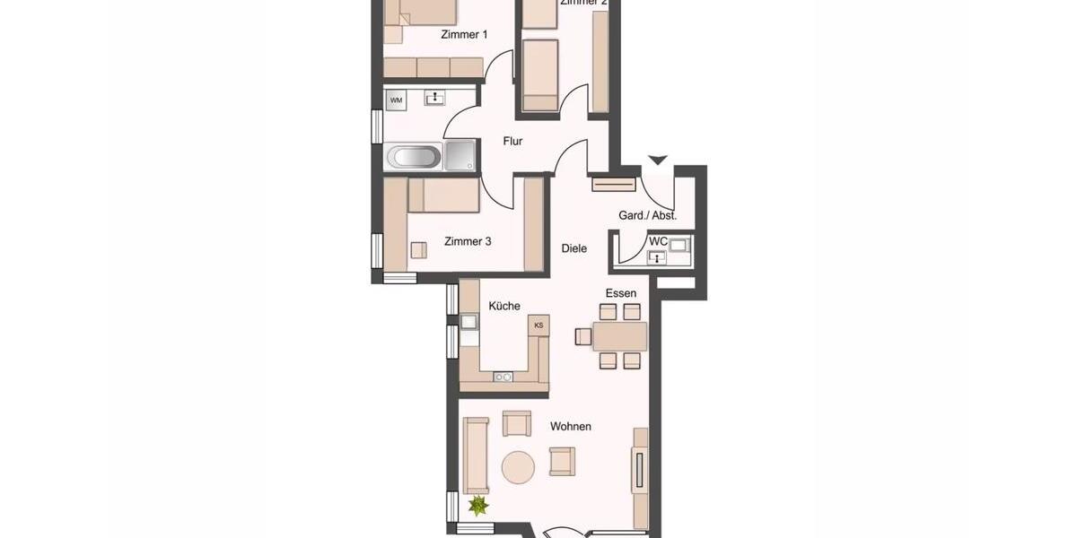 Etagenwohnung Crailsheim - 4 Zimmer, 105 m&sup2;, 1.050&euro; | Angebot:26272297