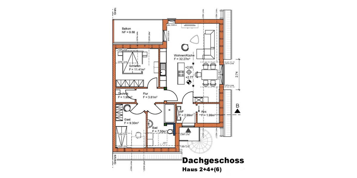 Etagenwohnung Gemünden - 3 Zimmer, 71 m&sup2;, 720&euro; | Angebot:26815129