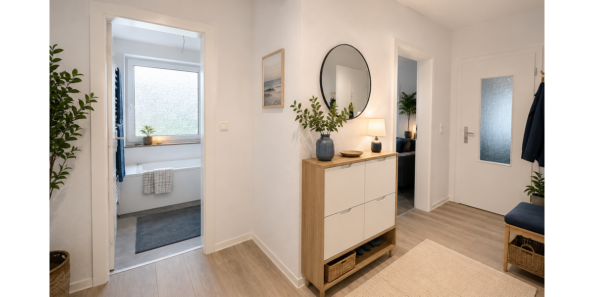 Etagenwohnung Norden - 2 Zimmer, 54 m&sup2;, 480&euro; | Angebot:26517080