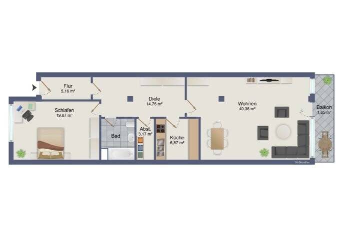 Etagenwohnung Rotenburg - 2 Zimmer, 94 m&sup2;, 880&euro; | Angebot:26555590