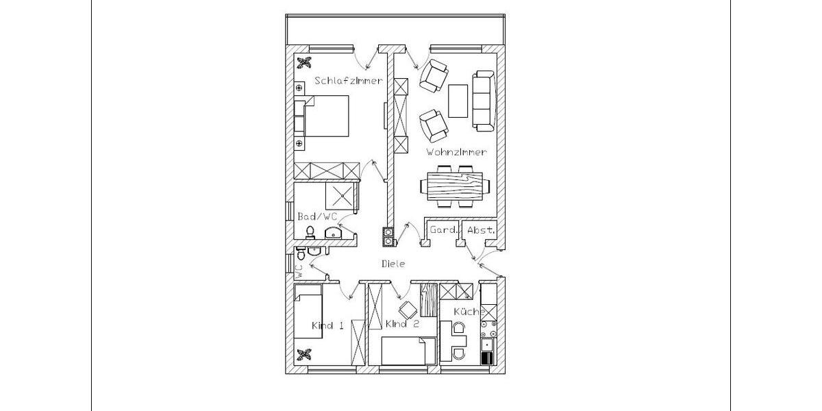 Etagenwohnung Hermeskeil - 4 Zimmer, 85 m&sup2;, 800&euro; | Angebot:26101532
