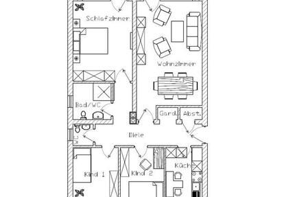 Wohnung Hermeskeil - 4 Zimmer, 85 m&sup2;, 800&euro; | Angebot:26101532