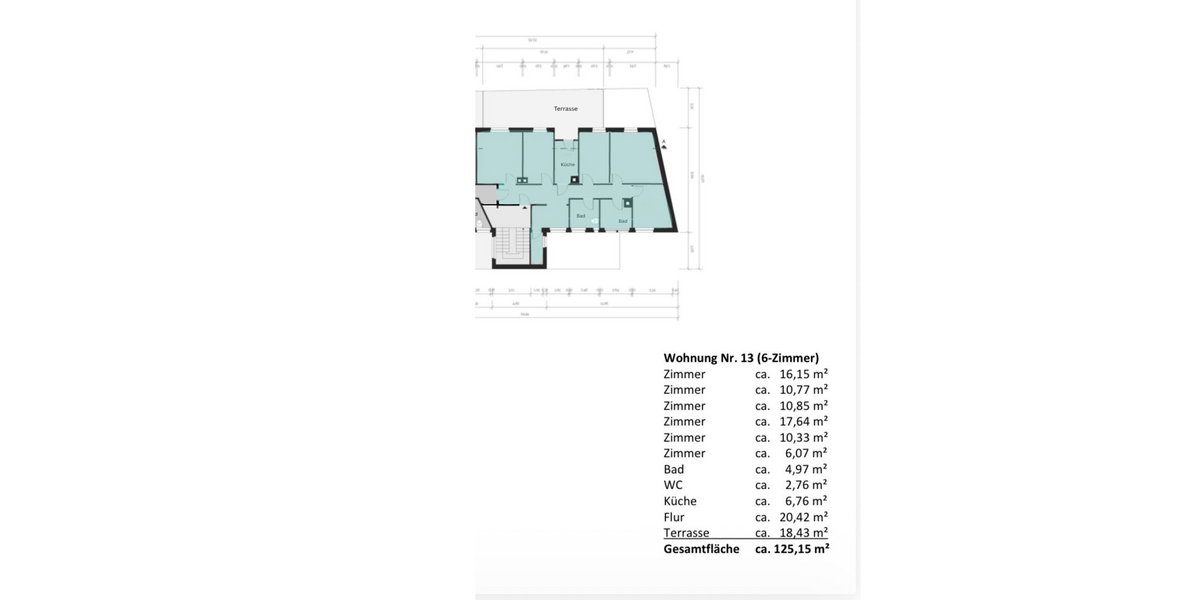 Etagenwohnung Stuttgart Stuttgart-West - 5 Zimmer, 125 m&sup2;, 2.500&euro; | Angebot:27017768