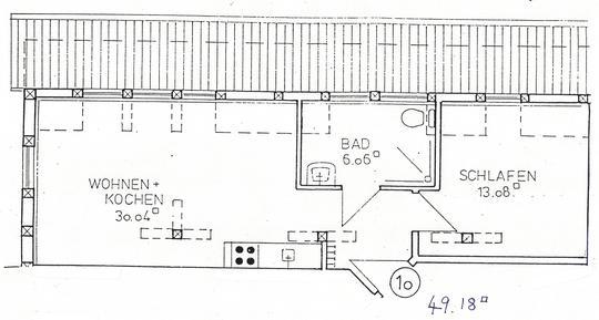 Dachgeschoßwohnung Bückeburg - 2 Zimmer, 49 m&sup2;, 490&euro; | Angebot:26457997