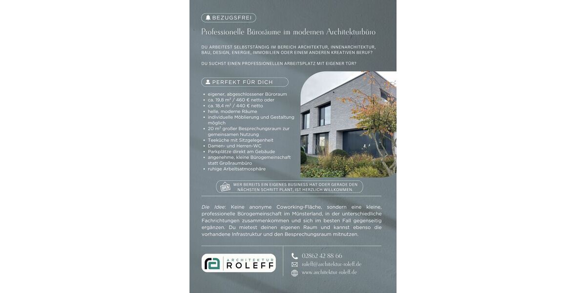 Professioneller Büroraum im modernen Architekturbüro - Gewerbeobjekt Borken | Angebot:27350674