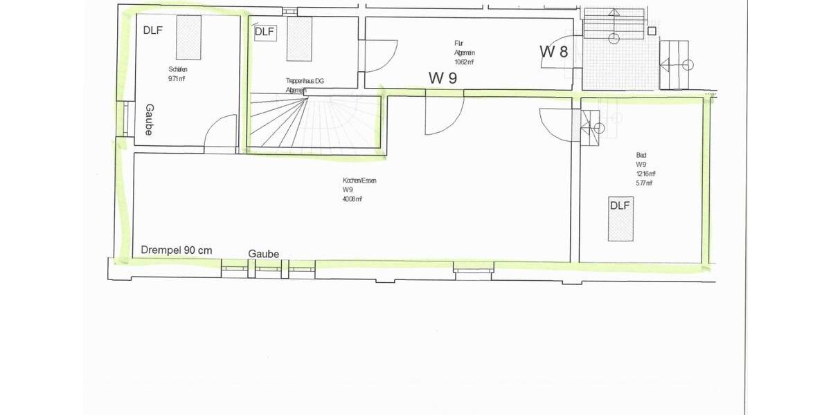 Dachgeschoßwohnung Freiberg - 2 Zimmer, 60 m&sup2;, 465&euro; | Angebot:24946766