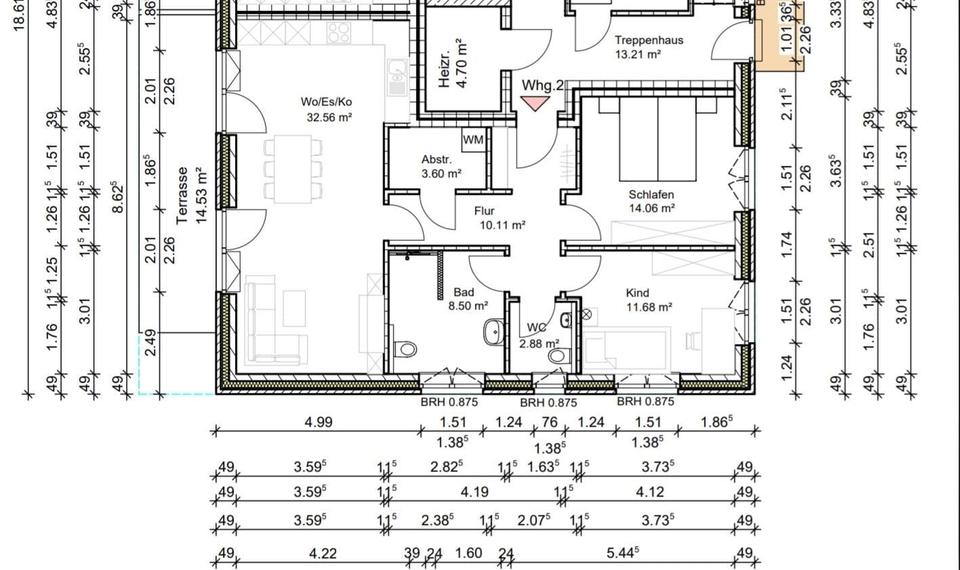 Erdgeschoßwohnung Bassum - 3 Zimmer, 83 m&sup2;, 930&euro; | Angebot:24847756