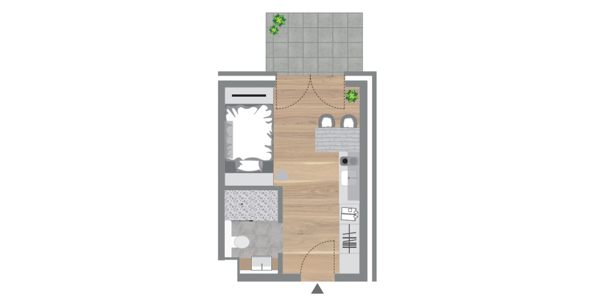 Etagenwohnung Düsseldorf Stadtbezirk 2 - 1 Zimmer, 24 m&sup2;, 780&euro; | Angebot:24748867