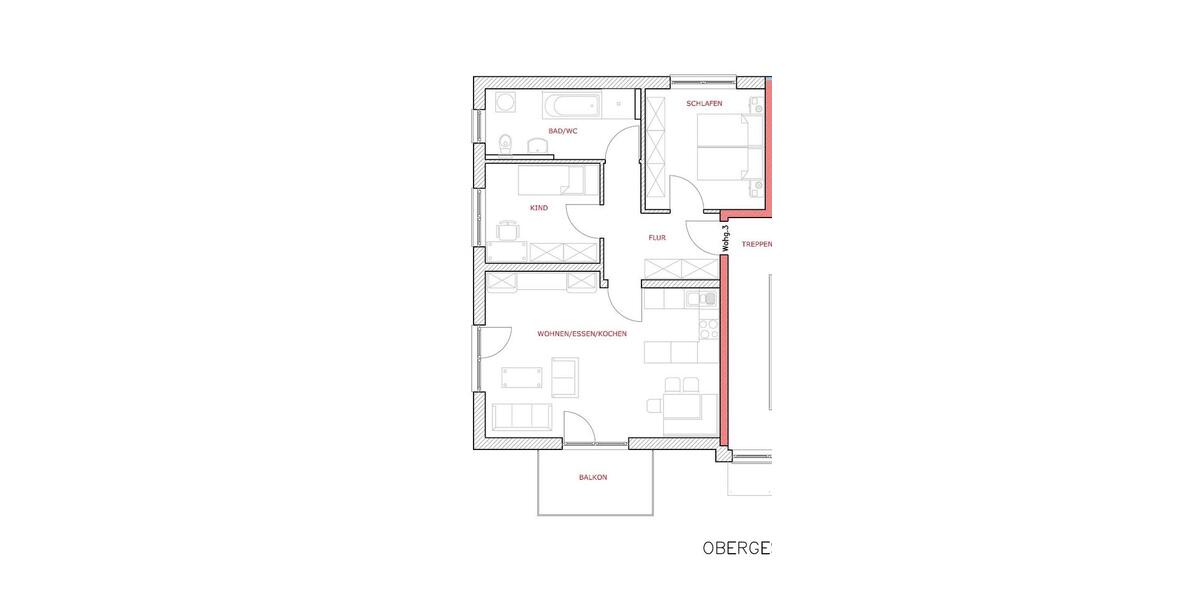 Etagenwohnung Osterhofen - 3 Zimmer, 84 m&sup2;, 850&euro; | Angebot:26624066