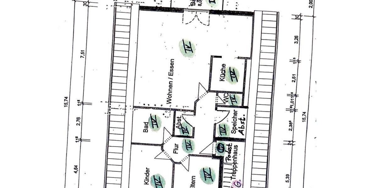 Dachgeschoßwohnung Gensingen - 3.5 Zimmer, 100 m&sup2;, 1.000&euro; | Angebot:26020020
