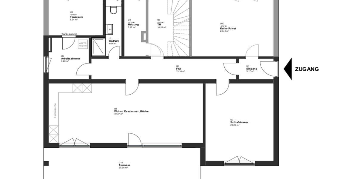 Etagenwohnung Hohenroth - 2 Zimmer, 95 m&sup2;, 600&euro; | Angebot:25995135