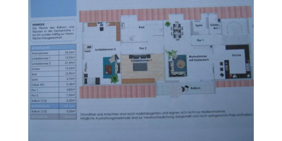 Dachgeschoßwohnung Ingolstadt Nordost - 3 Zimmer, 120 m&sup2;, 1.250&euro; | Angebot:24839704