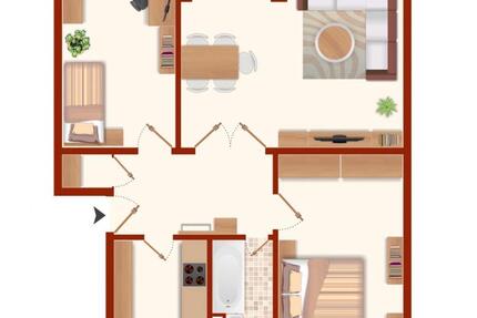 Wohnung Bremen Osterholz - 3 Zimmer, 68 m&sup2;, 800&euro; | Angebot:25111501