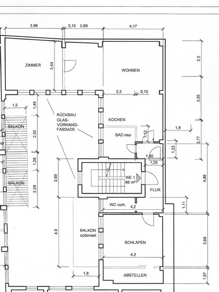 Wohnen im Zentrum 3 zimmer