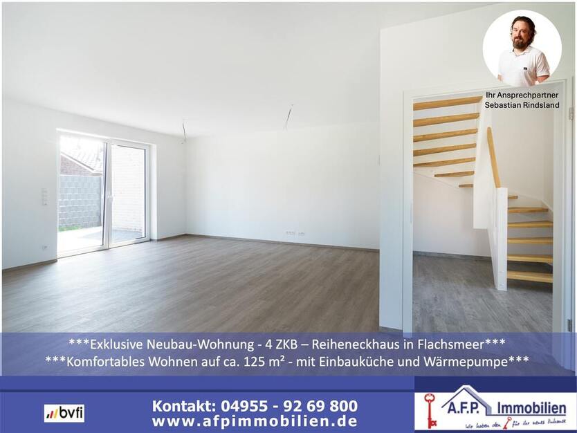 ***Exklusive Neubau-Wohnung - 4 ZKB - Reiheneckhaus in Flachsmeer*** 4 zimmer
