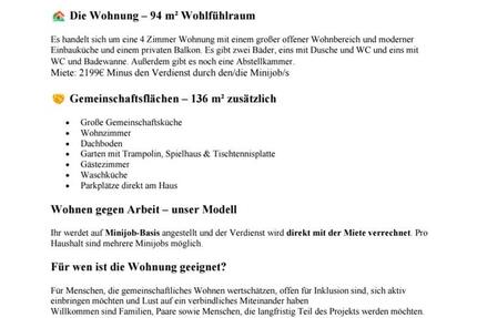 4 Zimmer Wohnung in Inklusiver WG 4 zimmer