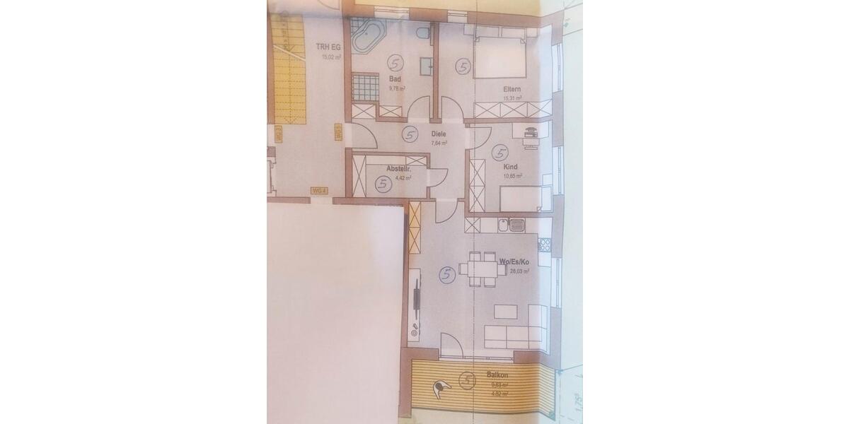 Erdgeschoßwohnung Bissingen - 3.5 Zimmer, 80 m&sup2;, 950&euro; | Angebot:26525677