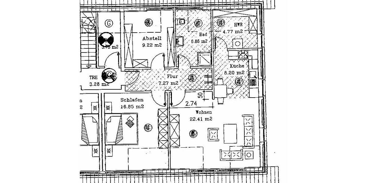 Etagenwohnung Werlte - 3 Zimmer, 80 m&sup2;, 720&euro; | Angebot:25983005