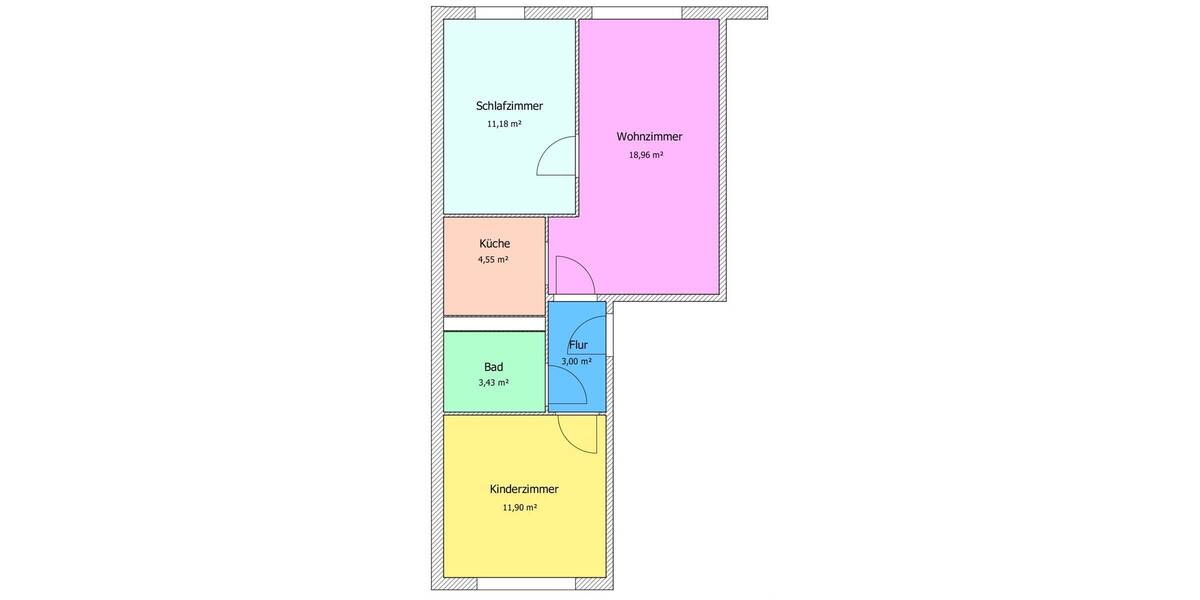Etagenwohnung Hainichen - 3 Zimmer, 55 m&sup2;, 277&euro; | Angebot:26083182