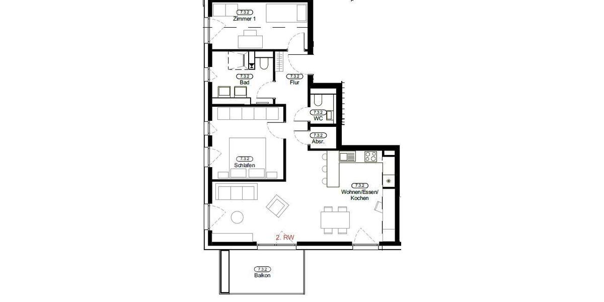 Etagenwohnung Remseck am Neckar - 3 Zimmer, 80 m&sup2;, 1.550&euro; | Angebot:24977381