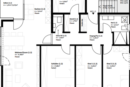 Wohnung zum Mieten in Neckarsulm 1.578,35 € 115.63 m² 5.5 zimmer