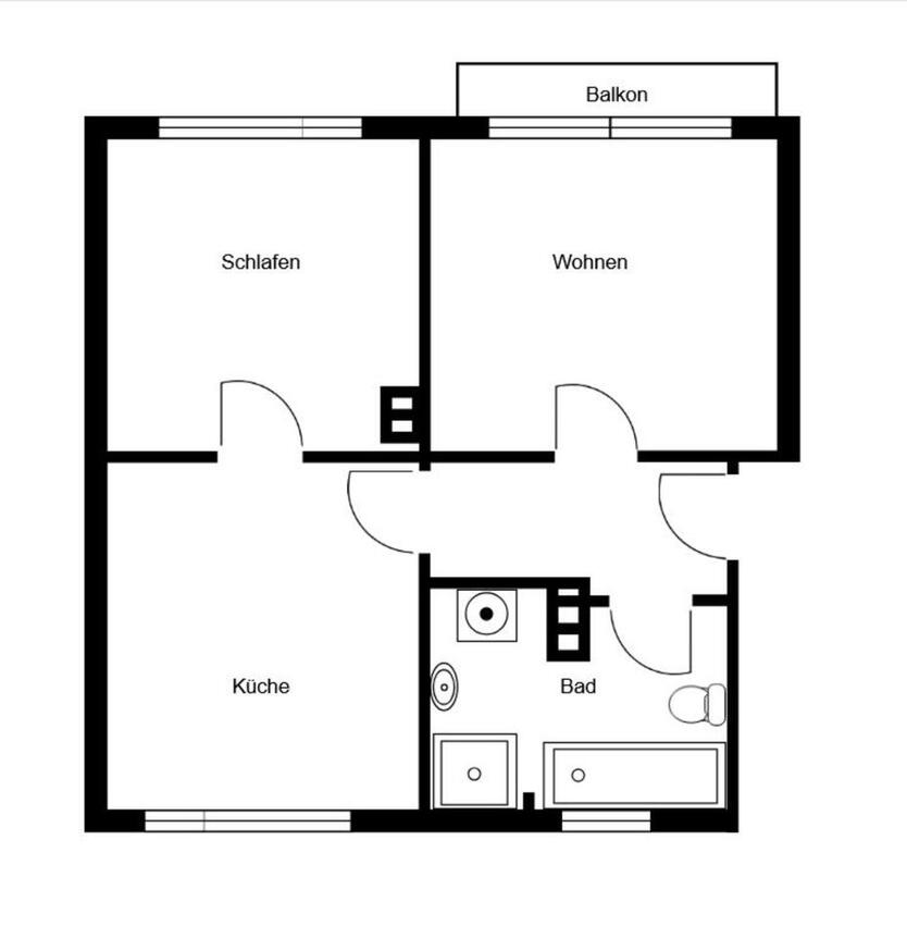 Helle, gut geschnittene 2,5-Zimmer-Wohnung ruhig, Nähe TH Köln