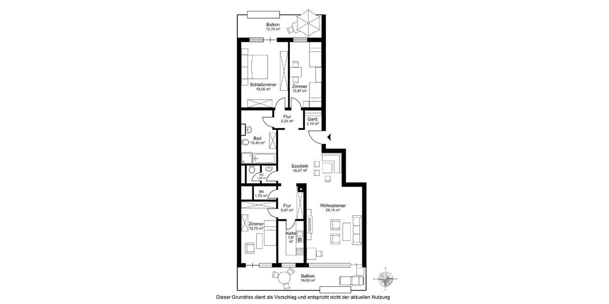 Etagenwohnung München Laim - 4 Zimmer, 141 m&sup2;, 2.000&euro; | Angebot:26740029