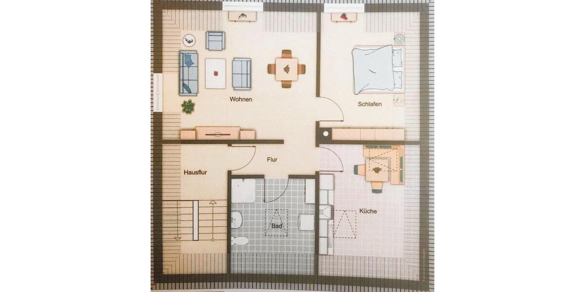 Dachgeschoßwohnung Templin - 2 Zimmer, 46 m&sup2;, 470&euro; | Angebot:26024861