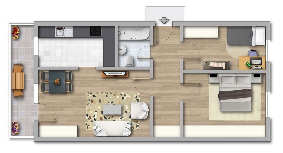 Etagenwohnung Magdeburg Großer Silberberg - 3 Zimmer, 70 m&sup2;, 527&euro; | Angebot:26264155
