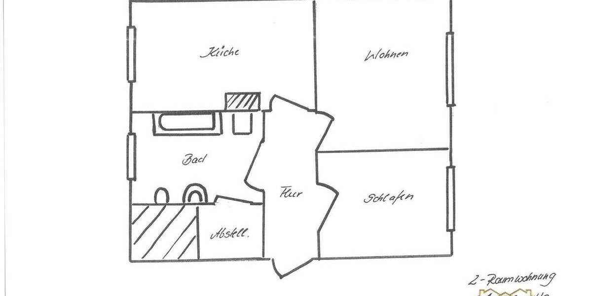 Etagenwohnung Delitzsch - 2 Zimmer, 49 m&sup2;, 380&euro; | Angebot:26844005