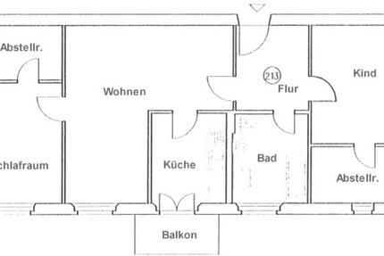 Bad Freienwalde: Helle 3-Raumwohnung mit Balkon (207213) 3 zimmer